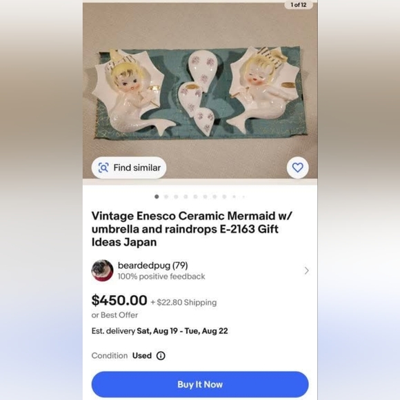 Enesco RARE Mermaid - Picture 3 of 3